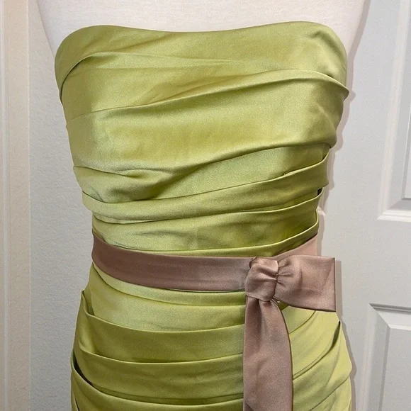 033: ALFRED ANGELO formal rouched mini dress in size S - Picture 3 of 9